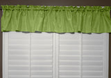 Faux Burlap Window Valance 58" Wide Solid Lime Green