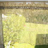 Floral Lace Window Valance 58 Inch Wide Beige