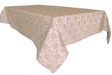 Sheer Lace Tablecloth Overlay Wedding and Party Decoration Beige