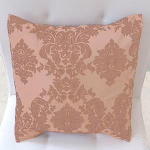 Flocked Damask Decorative Throw Pillow/Sham Cushion Cover Beige on Beige
