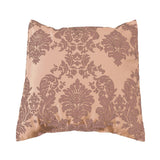 Flocked Damask Decorative Throw Pillow/Sham Cushion Cover Beige on Beige