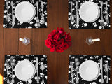 Animal Paw Prints Cotton Dinner Table Placemats Holiday Home Decoration 13" x 19" (Pack of 4)