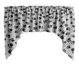 Swag Valance Cotton Paw Print 58" Wide / 36" Tall