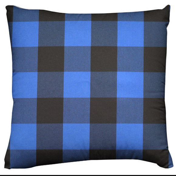 Buffalo Checkered Decorative Throw Pillow/Sham Cushion Cover Black Blue