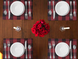 Buffalo Poplin Dinner Table Placemats Holiday Home Decoration 13" x 19" (Pack of 4)