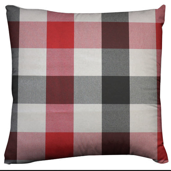 Buffalo Checkered Decorative Throw Pillow/Sham Cushion Cover Black Red and White