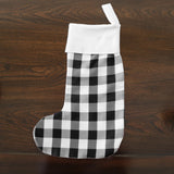 Christmas Stocking Poplin Gingham Check with Flannel Cuff Pack of 2