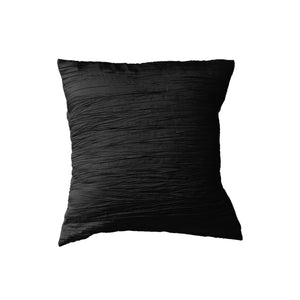 Crushed Taffeta Decorative Throw Pillow/Sham Cushion Cover Black