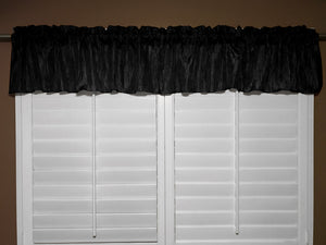 Crinkle Taffeta Window Valance 52" Wide - Black