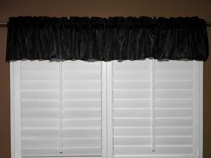 Crinkle Taffeta Window Valance 52" Wide Black