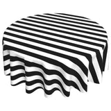 Cotton 2 Inch Wide Stripes Round Tablecloth for Wedding/Bridal Shower, Birthdays, Special Events