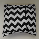 Cotton Chevron Decorative Throw Pillow/Sham Cushion Cover Black