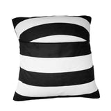 Cotton 2 Inch Stripe Decorative Throw Pillow/Sham Cushion Cover Black & White