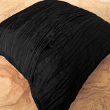 Crushed Taffeta Decorative Throw Pillow/Sham Cushion Cover Black