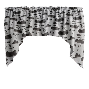 Swag Valance Cotton Cow Print 58" Wide / 36" Tall
