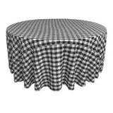 Cotton Gingham Checkered Round Tablecloth for Wedding/Bridal Shower, Birthdays, Special Events