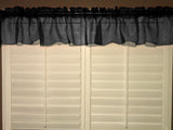 Sheer Organza Window Valance 58" Wide - Solid Black