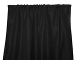 Faux Silk Solid Dupioni Window Curtain 56 Inch Wide - Black