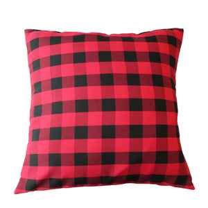Gingham Checkered Decorative Throw Pillow/Sham Cushion Cover Red & Black