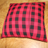 Gingham Checkered Decorative Throw Pillow/Sham Cushion Cover Red & Black