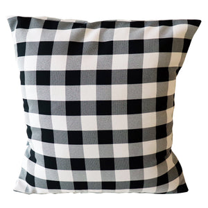 Gingham Checkered Decorative Throw Pillow/Sham Cushion Cover Black & White