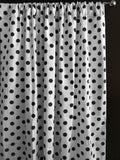 Cotton Curtain Polka Dots Print 58 Inch Wide / Black on White
