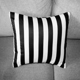 Cotton 1 Inch Stripe Decorative Throw Pillow/Sham Cushion Cover Black and White