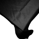 Faux Silk Dupioni Tablecloth Black