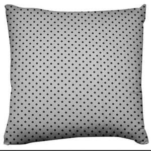 Mini Dots Decorative Cotton Throw Pillow/Sham Cushion Cover Black on White