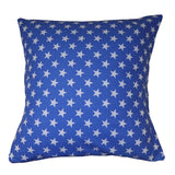 Cotton Stars Print Decorative Throw Pillow/Sham Cushion Cover Blue