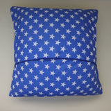 Cotton Stars Print Decorative Throw Pillow/Sham Cushion Cover Blue
