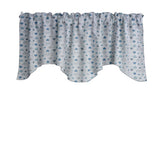 Scalloped Valance Cotton Hearts and Dots Print 58" Wide / 20" Tall
