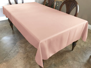 Polyester Poplin Gaberdine Durable Tablecloth Solid Blush