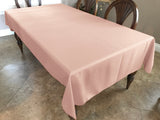 Polyester Poplin Gaberdine Durable Tablecloth Solid - Blush
