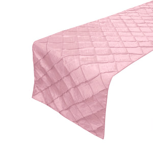 Pintuck Taffeta Table Runner - Blush