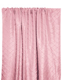 Pintuck Taffeta Cross Stitch Pattern Single Curtain Panel 54 Inch Wide - Blush