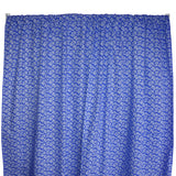 Cotton Curtain Floral Print 58 Inch Wide Botanic Flower-Pattern Blue