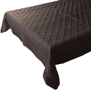 Pintuck Taffeta Tablecloth - Brown