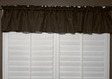 Faux Burlap Window Valance 58" Wide Solid Brown