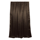 Shiny Satin Solid Single Curtain Panel Drapery 58 Inch Wide Brown