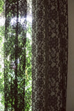 Floral Lace Window Curtain 58 Inch Wide Brown