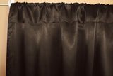 Shiny Satin Solid Single Curtain Panel Drapery 58 Inch Wide Brown