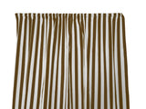 Cotton Curtain Stripe Print 58 Inch Wide / 1 Inch Stripe - Brown and White