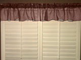 Sheer Organza Window Valance 58" Wide - Solid Brown