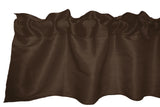 Faux Silk Dupioni Window Valance 56 Inch Wide - Brown