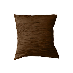 Crushed Taffeta Decorative Throw Pillow/Sham Cushion Cover Brown