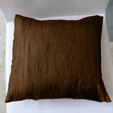 Crushed Taffeta Decorative Throw Pillow/Sham Cushion Cover Brown