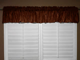 Crinkle Taffeta Window Valance 52" Wide - Brown