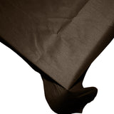 Faux Silk Dupioni Tablecloth Brown