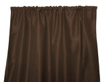 Faux Silk Solid Dupioni Window Curtain 56 Inch Wide - Brown